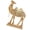 large, variant on Unique Camels Tabletop Figure, Gold Resin Statue for Living Room Display