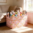 thumbnail image 4 of Fareti Rectangular Easter Basket, Storage Bin Organizer with Handles for Easter Decor, Shelf Basket, Easter Baskets, 4 of 4