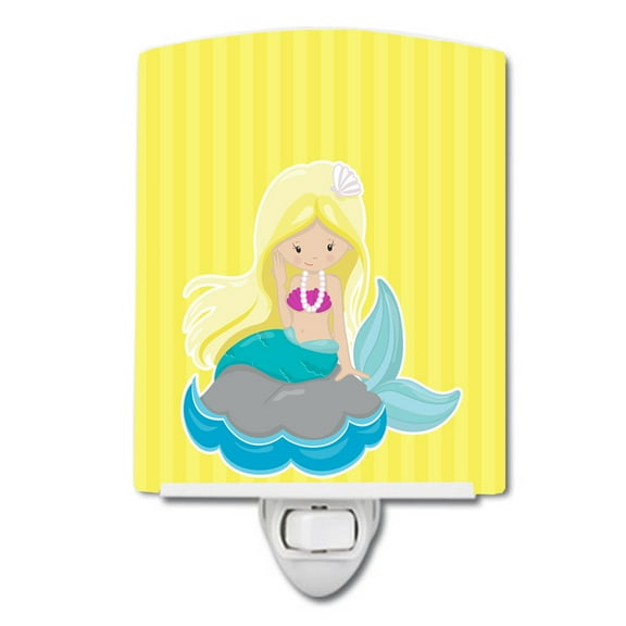 Caroline's Treasures BB8833CNL Beach Mermaid Blonde Hair #2 Ceramic Night Light, 6x4x3", multicolor