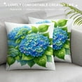 thumbnail image 3 of COMIO Blue Hydrangea Throw Pillow Covers Bless This Home Sweet Home Flower Welcome Spring Decor Farmhouse Decorative Throw Pillows Cases Outdoor Decorations White, 3 of 5
