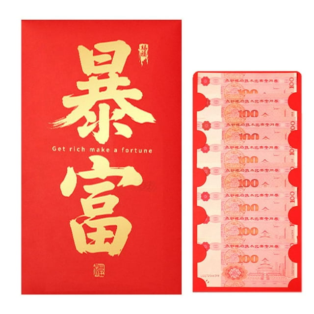 SharkTRUE Sac à Argent Rouge Festival de Printemps 2026 Sac Rouge Année du Cheval Angpao Grande Taille Grande Enveloppe Rouge Nouvel An