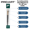 thumbnail image 2 of Pro Art White Bristle Round Brush Size 6 Packaged for Multi-Media, 2 of 7