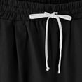 thumbnail image 4 of JINMGG Shorts for Women Clearance $5 Women's Summer Printed Casual Loose Pockets Lacing Plus Size Shorts Pants Black XXXXXL, 4 of 6