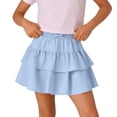 thumbnail image 6 of FchengtaiS Girls Ruffle Tiered Mini Skirts Kids Elastic High Waist Tennis Golf Skorts Summer Casual Flowy Skirt, 6 of 6