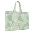 thumbnail image 2 of Handbag File Bag 15×10.6in Large Capacity Double Pocket Designed For Work Travel Travel Shopping Palegreen Geometric Lines_1, 2 of 8
