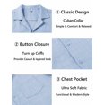 thumbnail image 5 of COOFANDY Mens Casual Short Sleeve Button Down Shirts Cuban Linen Textured Shirt Summer Beach Wear, 5 of 6