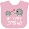 thumbnail image 3 of Inktastic My Poppop Loves Me Grandkids Boys or Girls Baby Bib, 3 of 4