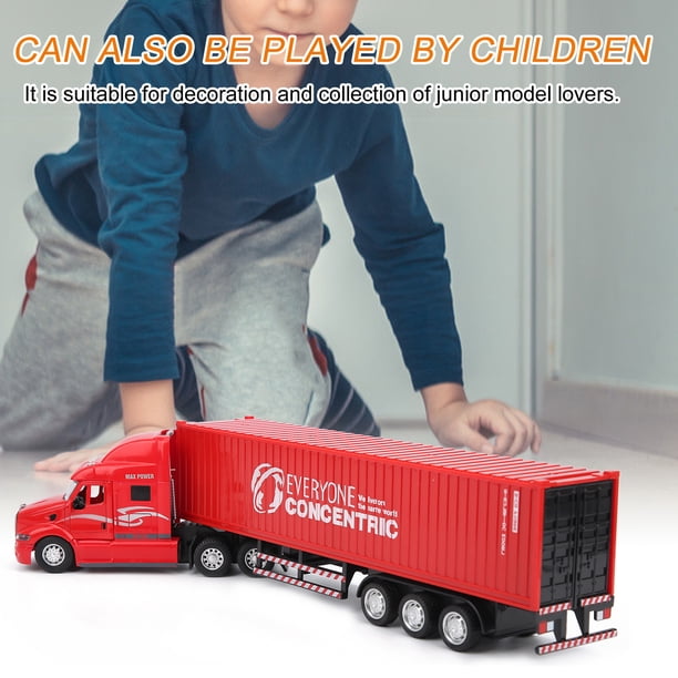 Contenedor De Simulación De aleación, Modelo De Coche, Juguete Para Niños, Luz Con Sonido, Extraíbles