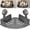 Gray, variant on Triangle Suction Cup Shower Caddy, No Drilling 3-Tier Corner Shelves with Towel Hooks & Drainage Holes, Heavy-Duty Strong Hold Shower Storage Rack for Bathroom Corner, Kitchen