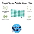 thumbnail image 2 of Teal White Gingham Watercolor Metal Novelty License Plate, 2 of 7
