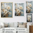 thumbnail image 4 of Designart "Serene Blue Floral Mixture I" Seasonal Flowers Floater Framed Wall Art Prints, 4 of 5