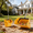 Yellow, variant on StarQualityBargain Heavy Duty Dustpan 43" Iron Pole for Household Commercial Outdoor Indoor Black