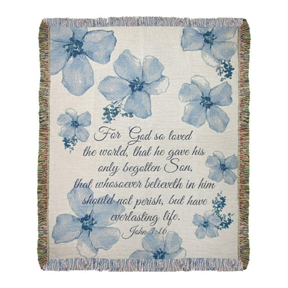 Manual ATFGSL for God So Loved The World Tapestry Throw Blanket, 50 Inches x 60 Inches, Multicolor