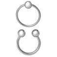 thumbnail image 4 of Women's 18G Small Horseshoe and Captive Bead Piercing Jewelry Duo, 4 of 4