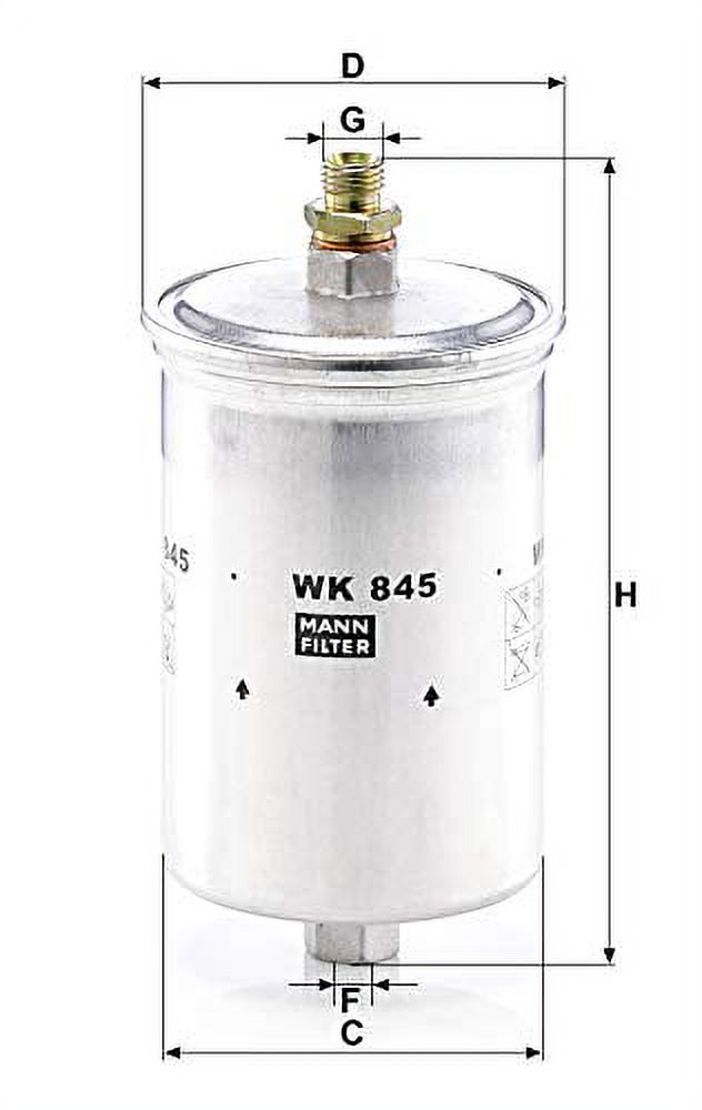 Mann-Hummel WK 845 - Inline Fuel Filter Fits select: 1986-1991 MERCEDES-BENZ 560, 1994-1995 MERCEDES-BENZ E