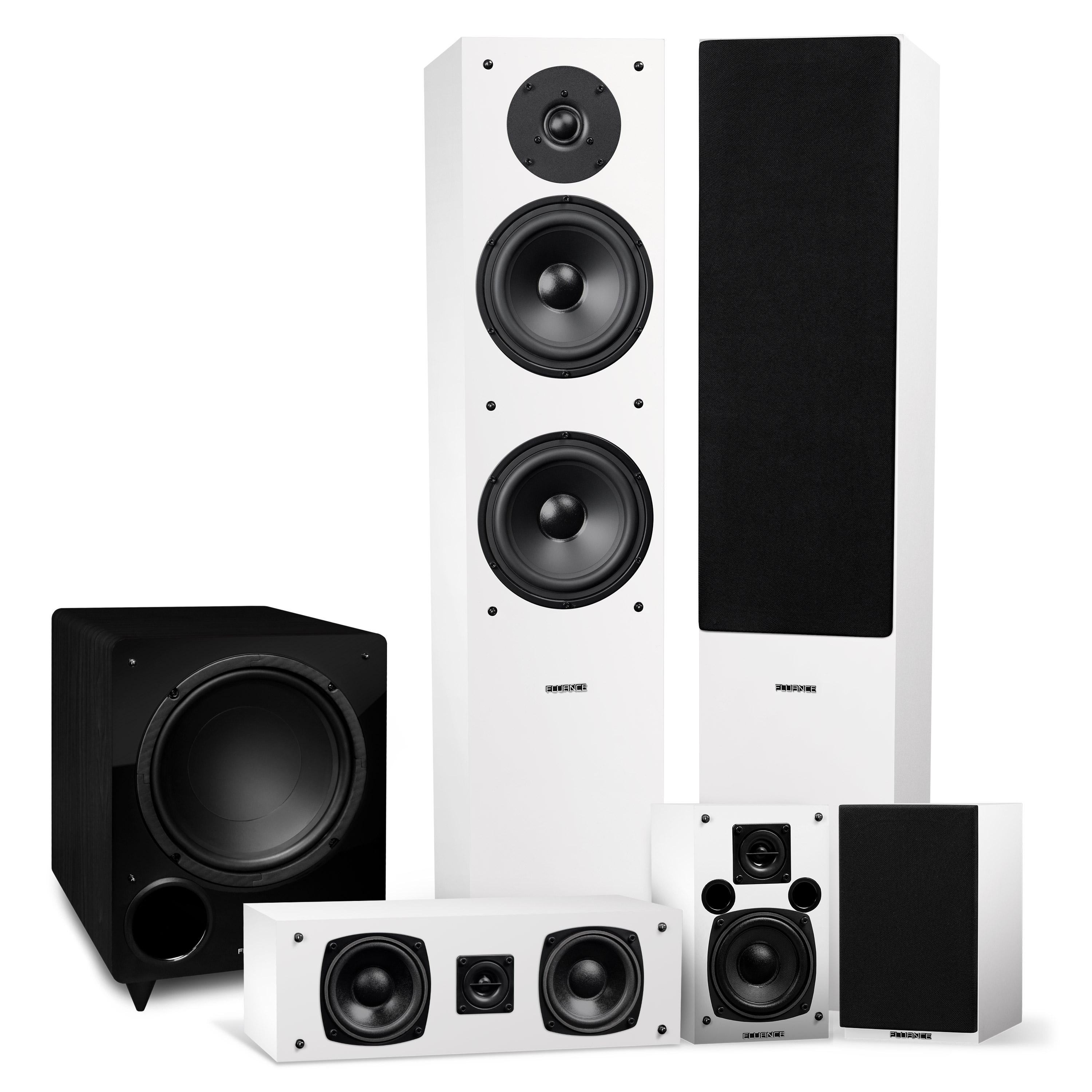Fluance Elite High Definition Surround Sound Home Theater 5.1 Channel  Speaker System including 3-Way Floorstanding Towers, Center Channel, Rear  Surround Speakers and DB10 Subwoofer White (SX51WHR) Walmart Canada