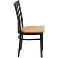 thumbnail image 5 of Flash Furniture HERCULES Series Black School House Back Metal Restaurant Chair - Natural Wood Seat, 5 of 7