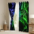 thumbnail image 3 of Feelyou 3D Gamepad Curtains Pack of 2 (42x84 Each) for Teens, Blue Green Lightning Curtains Blackout, Modern Video Game Bedroom Curtains, Window Curtains Home Decor, 3 of 6