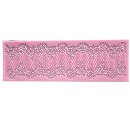 

HEMOTON Creative Rose Design Baking Mould Lace Cake Mold Silicone Flower Molds for Home Bakery (Random Color)