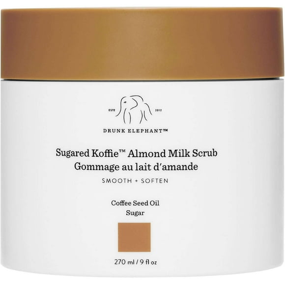 Drunk Elephant Sugared Koffie™ Almond Milk Body Scrub Softening Blend 270ml NEW