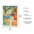 thumbnail image 2 of Antibes - Cote D’Azur France - Vintage Railroad Travel Poster by David Dellepiane c.1910 - Master Art Print (Unframed) 9in x 12in, 2 of 4
