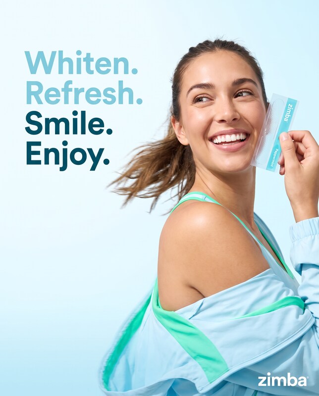 Zimba Teeth Whitening Strips Peppermint, 28 Strips photo 2