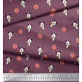 thumbnail image 3 of Soimoi Polyester Crepe Fabric Floral & Dog Cartoon Print Fabric by Yard 42 Inch Wide, 3 of 3
