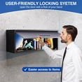 thumbnail image 6 of Metal Wall Storage Cabinet with Lock 1 Shelving Garage Storage Cabinet with Flip-Up Door Hanging Garage Cabinet for Kitchen Home Workshop,Assembly Required (Black, 13.7''H), 6 of 13