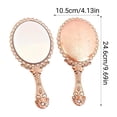 thumbnail image 3 of EBCUE Handheld Mirror Hand Held Mirror with Handle Small Travel Packet Compact Mirrors Vintage Decorative Makeup Cosmetic Purse Mirrors for Girls Women Rose Gold, 3 of 6
