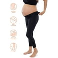thumbnail image 2 of Ingrid & Isabel Basics 7/8 Active Maternity Leggings, Comfortable Fold Over Panel, Black, 2 of 6