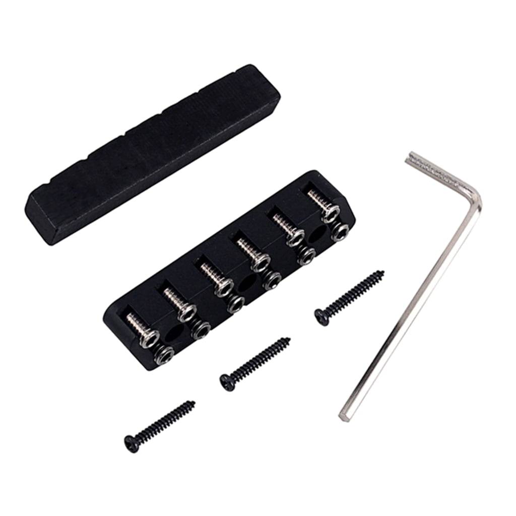 LIANXUE Electric Guitar Lock Nut Metal Camel Bone Guitar String Locking Nut 6-String 7-String 8-String Headless Piano Pillow Set