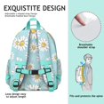 thumbnail image 4 of Sunny Boho Daisy School Backpack for Student Lightweight Travel Backpack with Padded Shoulder Straps Chest Strap and Easy Grip Zipper Perfect for Daily Use, 4 of 6