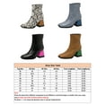 thumbnail image 2 of Woobling Women Comfort Ankle Boots Office Breathable Zipper Dress Boot Booties Snake Pattern 7, 2 of 9