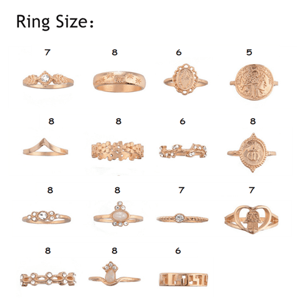 20-Piece Gold Knuckle Ring Set For Women - Vintage Stackable, Hollow Out, Boho Evil Eye Midi Rings, Gift Set