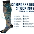 thumbnail image 4 of FREEAMG Marble Compression Socks for Men & Women Knee High Stockings for Running, Sport, Hiking & Travel, 4 of 7