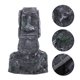 thumbnail image 2 of ColoMX Estatua de cabeza de Moai, adorno de rocalla para acuario, escultura realista de Isla de Pascua para decoración de peceras, apariencia de piedra antigua para decoración del hogar, 2 of 7