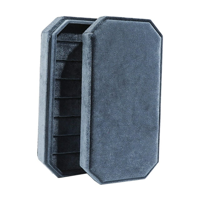 Caja para presentación de joyas Salvador estuche de viaje bandeja de exhibición azul