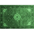 thumbnail image 1 of Ahgly Company Machine Washable Indoor Rectangle Persian Emerald Green Traditional Area Rugs, 8' x 12', 1 of 4