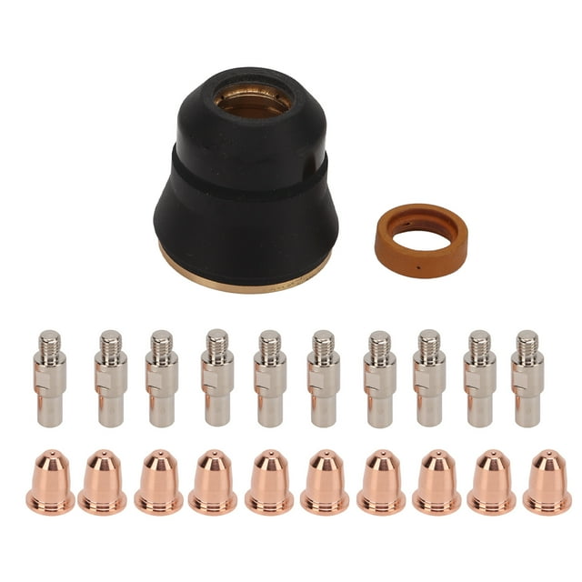22 consumibles para cortadora de plasma, electrodo, boquilla, protector, copa, accesorio de corte para antorcha.