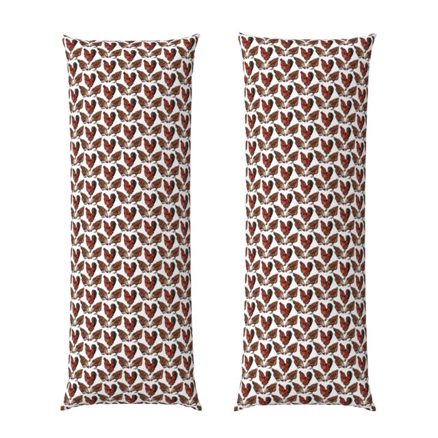 Fotbe A Rooster With Chickens Funda para Almohada Corporal con Diseño, Funda de Microfibra Ultrasuave de 20x54 Pulgadas, Ropa de Cama Elegante