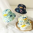 thumbnail image 2 of Summer Baby Boys Girls Toddler Cartoon Animal Print Bucket Hats Caps Reversible Sun Headwear, 2 of 3