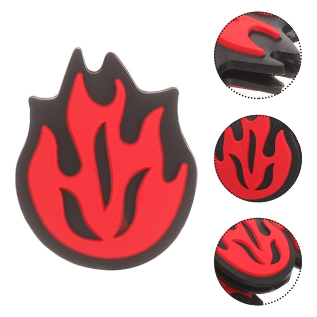 6Pcs Fire Shaped Tennis Racket Damper Tennis Racket Silicone Shock Absorber Racket Supply