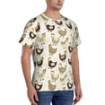 thumbnail image 2 of Vsdgher Funny Chicken Print Men's Dry Fit Mesh Athletic Shirts Moisture Wicking Tennis T-Shirt Tops, 2 of 9