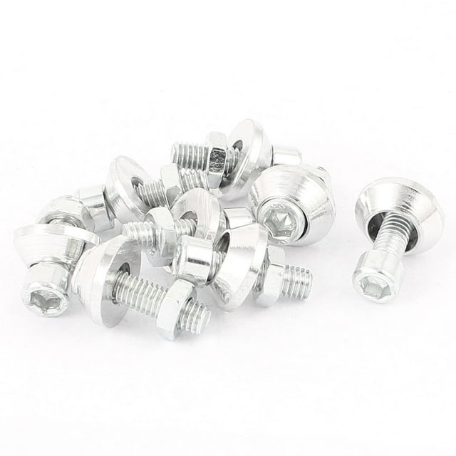 Unique Bargains Auto Car License Plate Frame Hex Head Bolts Screws Fasteners