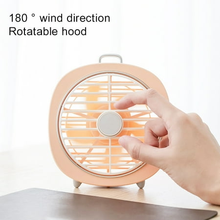 

MyBeauty Desktop USB Cooling Fan Rotating Cover LED Night Light Office Home Air Cooler