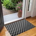 thumbnail image 2 of Gray and Black Checkered Pattern Door Rugs,Washable Non Slip Door Mats Indoor,Decorative Door Mats,Entry Mat Indoor for Entrance,Bedroom,Kitchen,Bathroom,17"x30", 2 of 6
