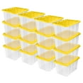 thumbnail image 1 of Sterilite Industrial Storage Box with Carrying Handles, 27 Gal, Yellow, 16 Pack, 1 of 12