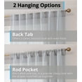 thumbnail image 4 of THD Scarlett Semi Sheer Pocket Top & Back Tab Lightweight Window Curtains Drapery Panels, 2 Panels, 4 of 4
