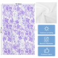 thumbnail image 5 of Purple Flowers Kitchen Towels Set of 3, Water Absorbent Dish Towel, Watercolor Summer Botanical Floral Decorative Hand Towels - Quick Drying Cloth for Cooking Baking, 18x28 Inch, 5 of 8