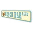 thumbnail image 4 of Beach Bar Street Aluminum Metal Decor Sign - 4x18 inches, 4 of 4